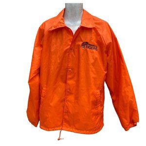 Vintage Versailles High School Football Team Tigers Jacket Ohio  Orange Nylon M